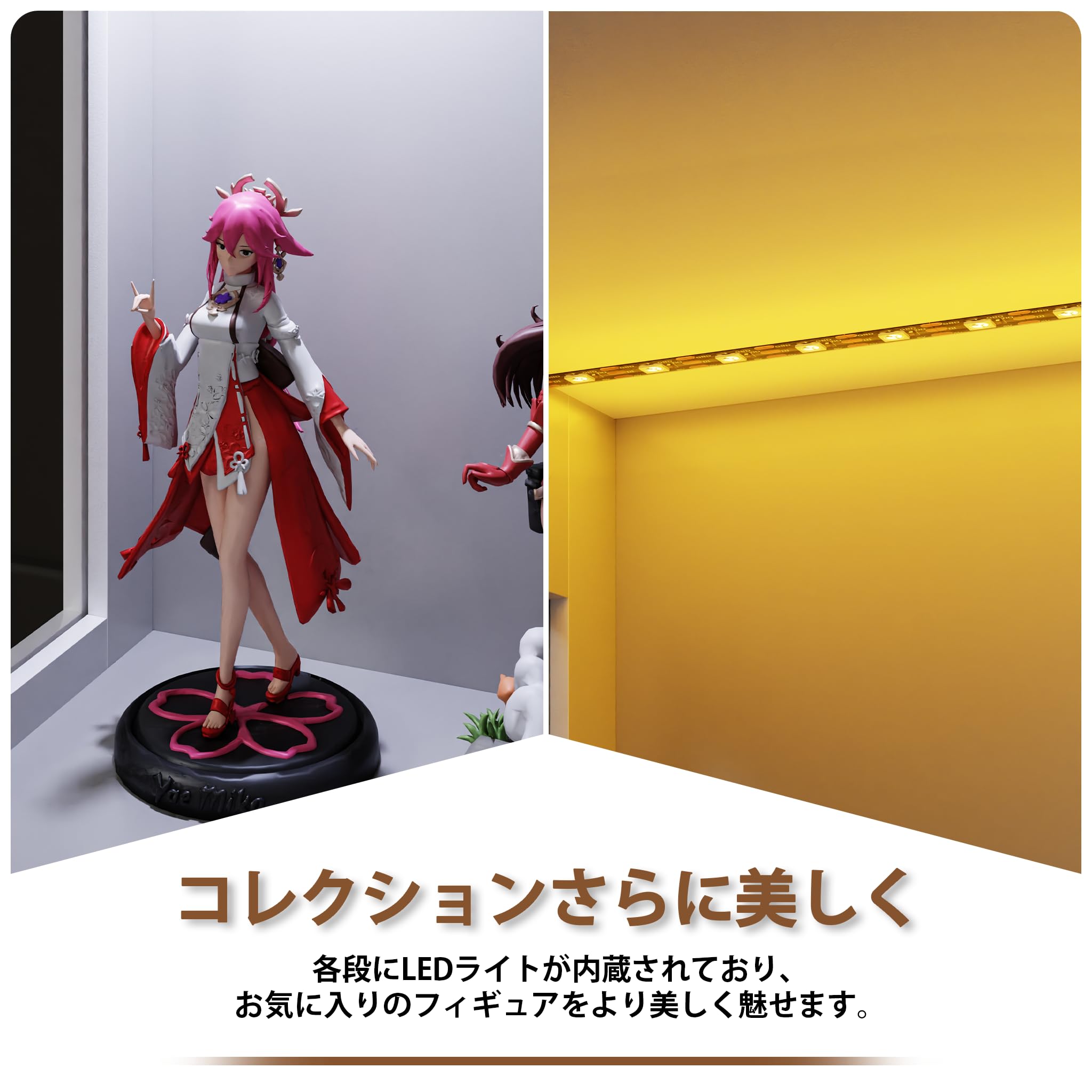 Amazon.co.jp: LcyVrilith ガラスディスプレイキャビネットガラス
